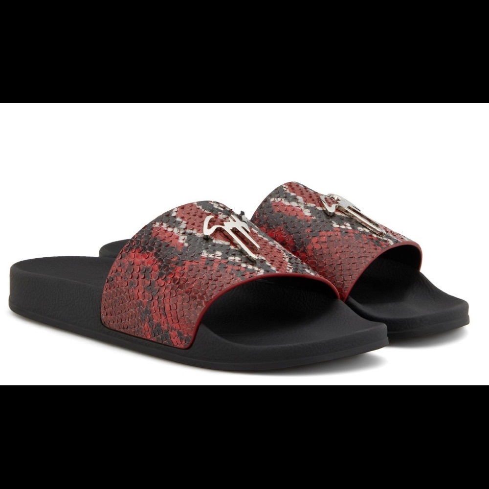 giuseppe zanotti NIB red python leather slide - Picture 5 of 8
